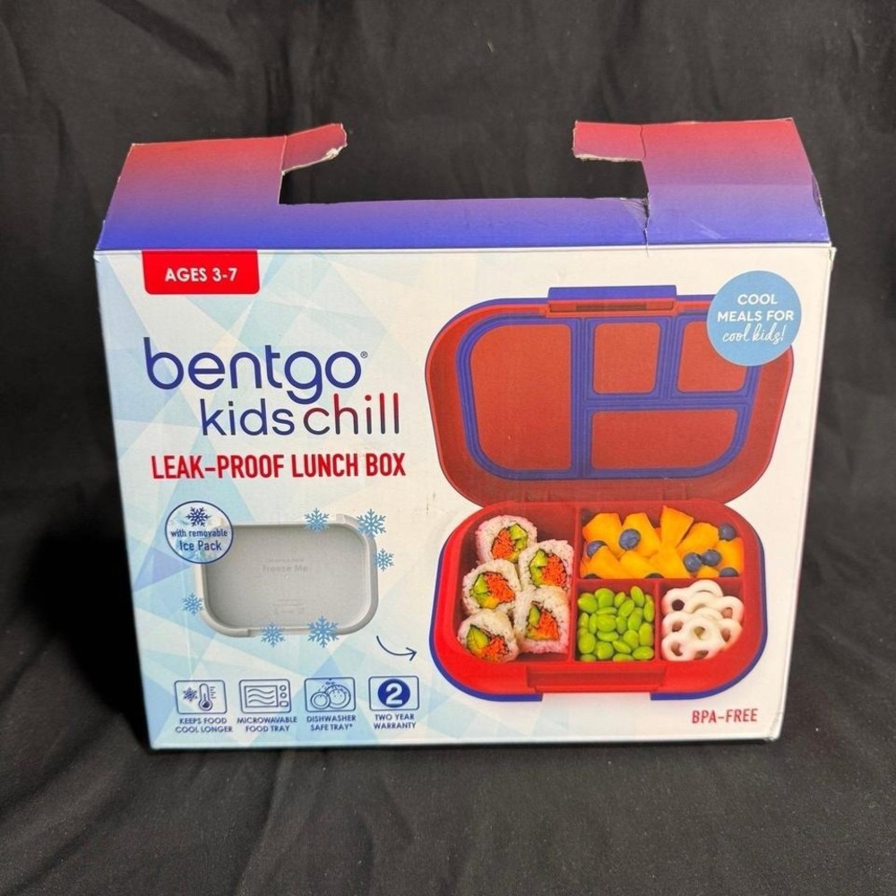 Bentgo Chill Kids Leak-Proof Lunch Box - 4-Compartment Bento Box